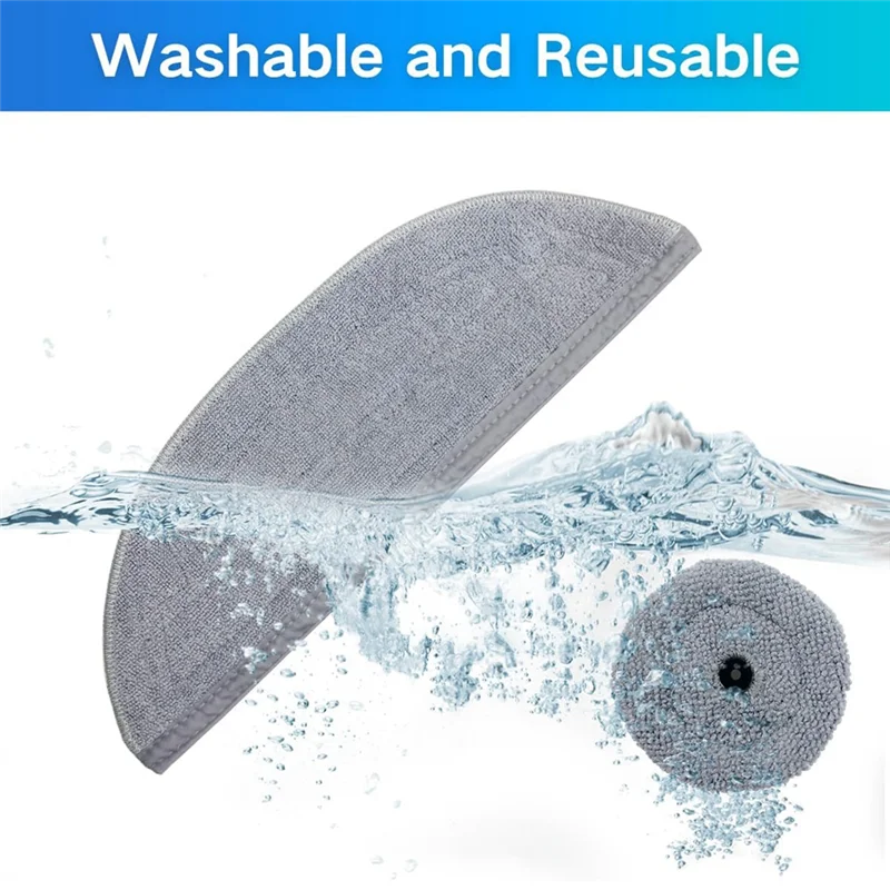 وسادات ممسحة بديلة A83G لـ Roborock S8 Maxv Ultra Vacuum Robot مناديل من الألياف الدقيقة ملحقات قابلة لإعادة الاستخدام حزمة إعادة الملء