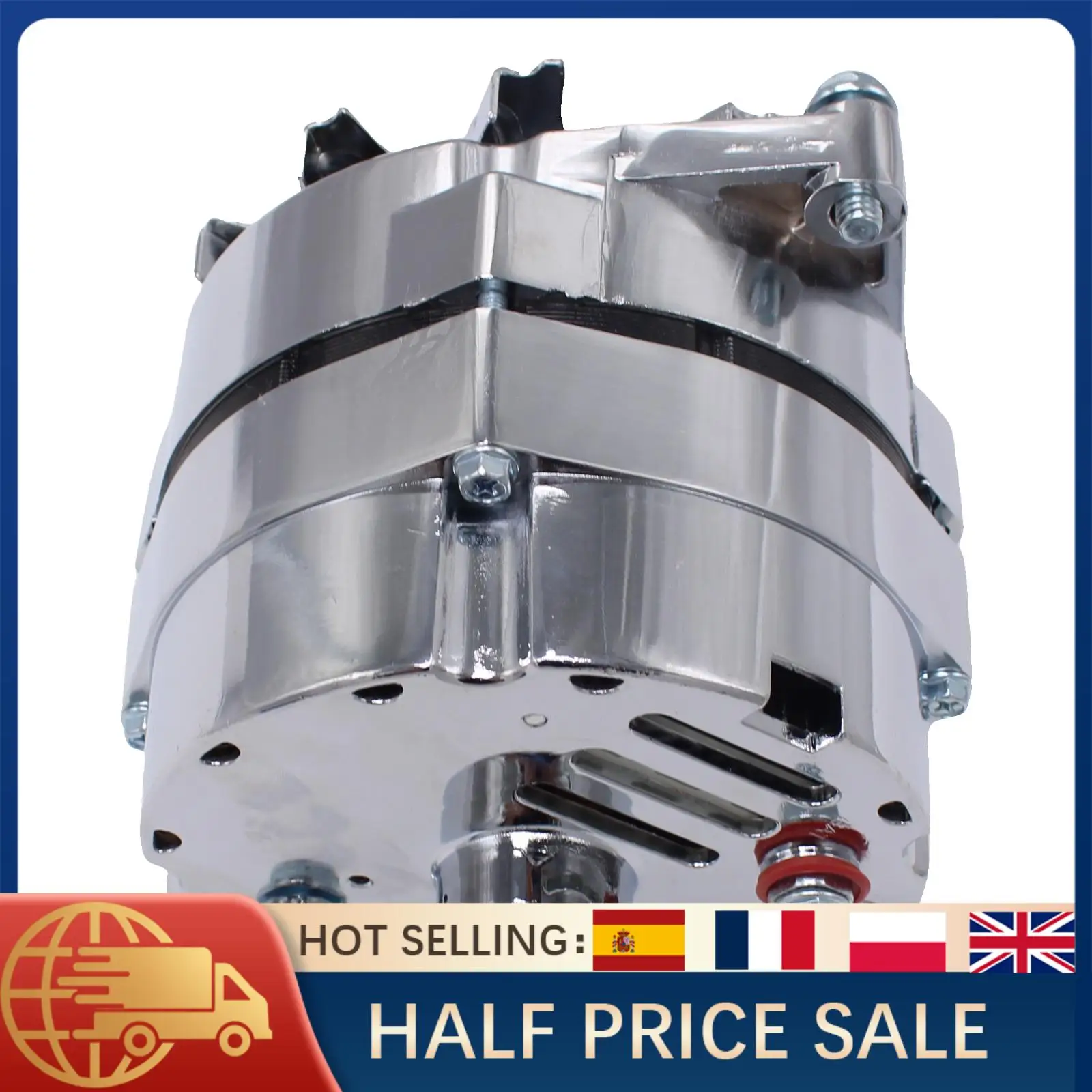 Alternator For GM 305 350 BBC SBC 110Amp Chrome 1-Wire Self-Exciting Street Rod Generator Car Accessories Replacement Parts