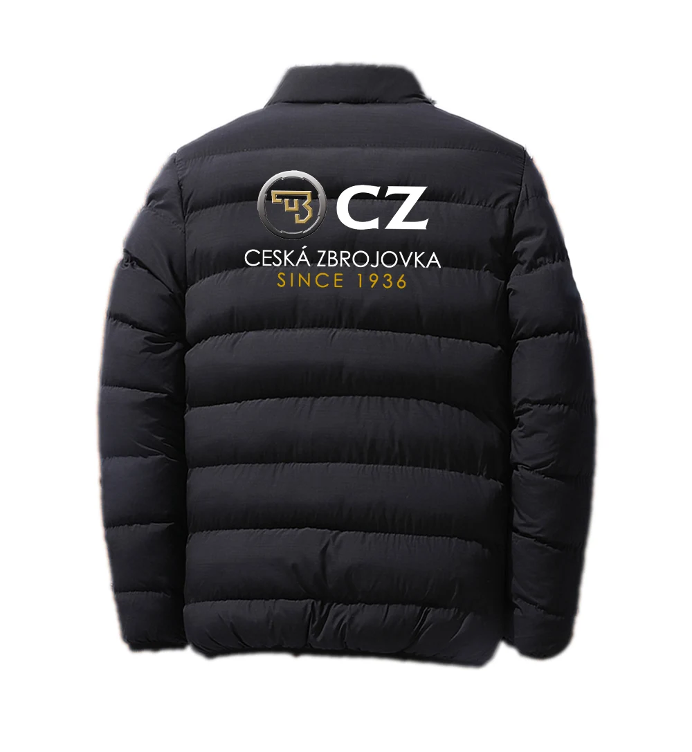 2024 Printing Men CZ Ceska Zbrojovka Czech Firearms Autumn and Winter New Slim Cotton-Padded Collar Zipper Design Jacket Tops