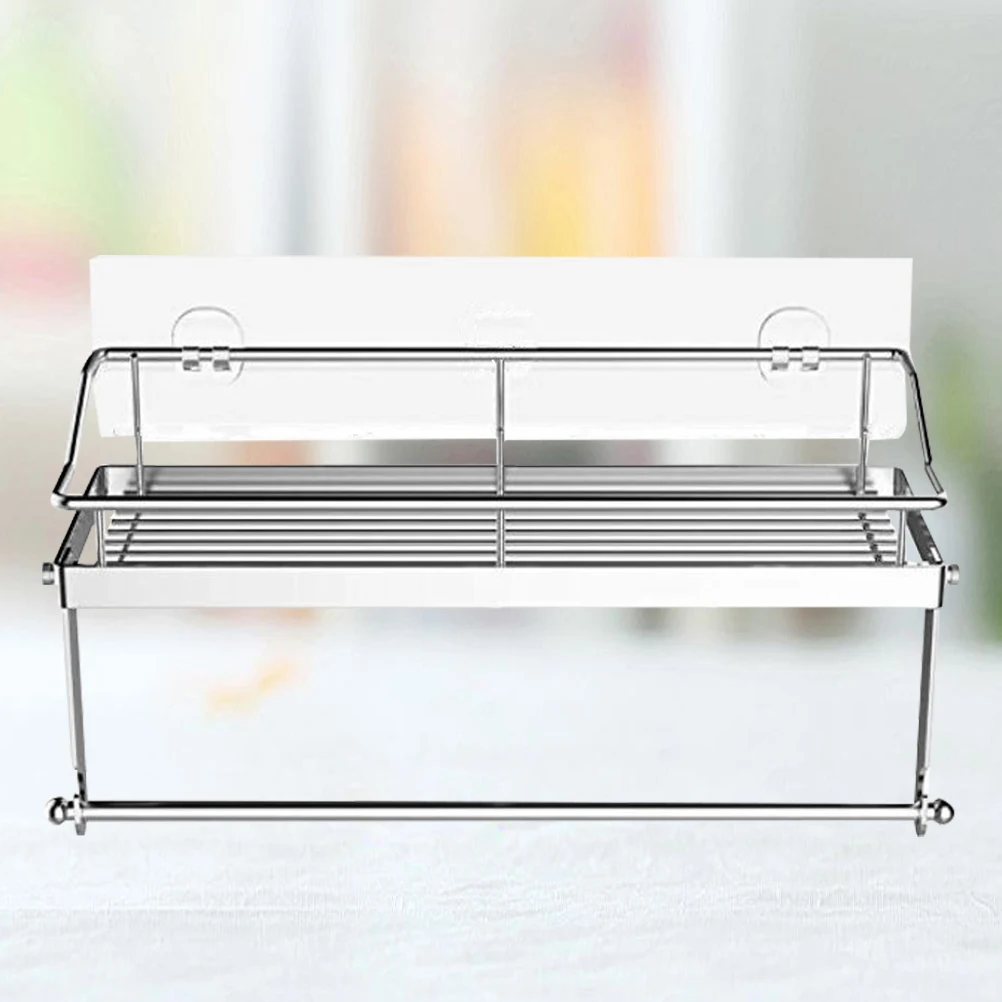 

Roll Paper Stainless Steel Mounted Self-adhesive Storage Racks Kitchen Shelves
