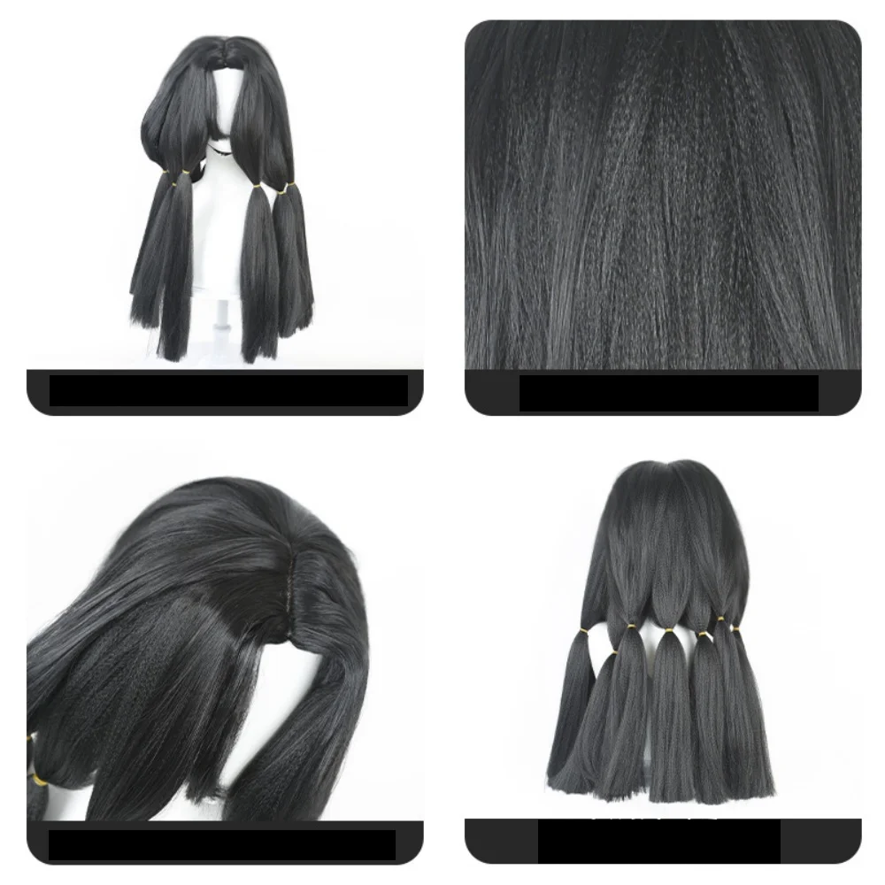 GACHIAKUTA Jabber Cosplay Wig Gschi Akuta Jabber Wongar Wig With Rose Net 6