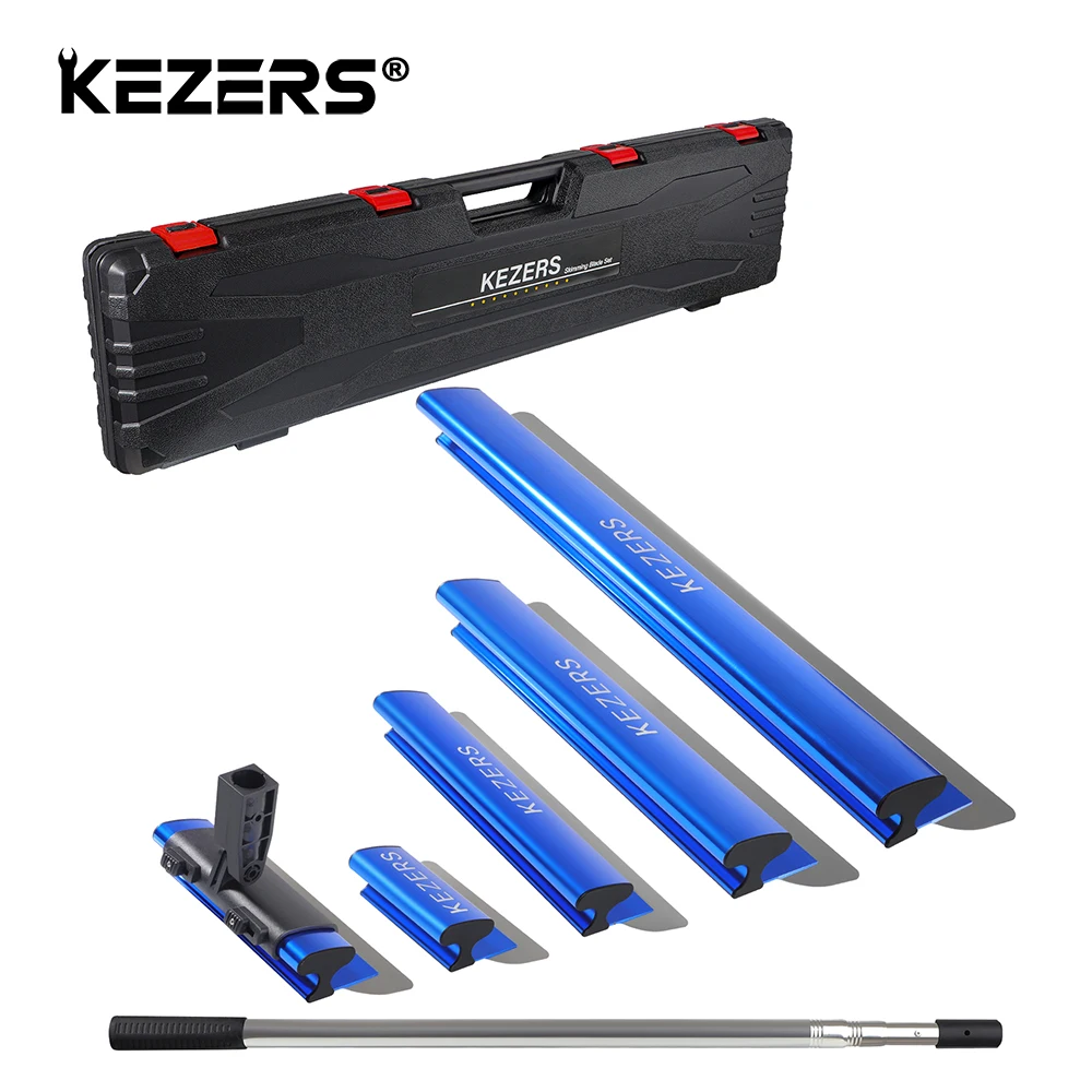 KEZERS 18/25/30/35/40/60/80cm Drywall Skimming Blade Set Skimming Flexible Blade Knockdown Spatula Extruded Aluminum Wall Tools