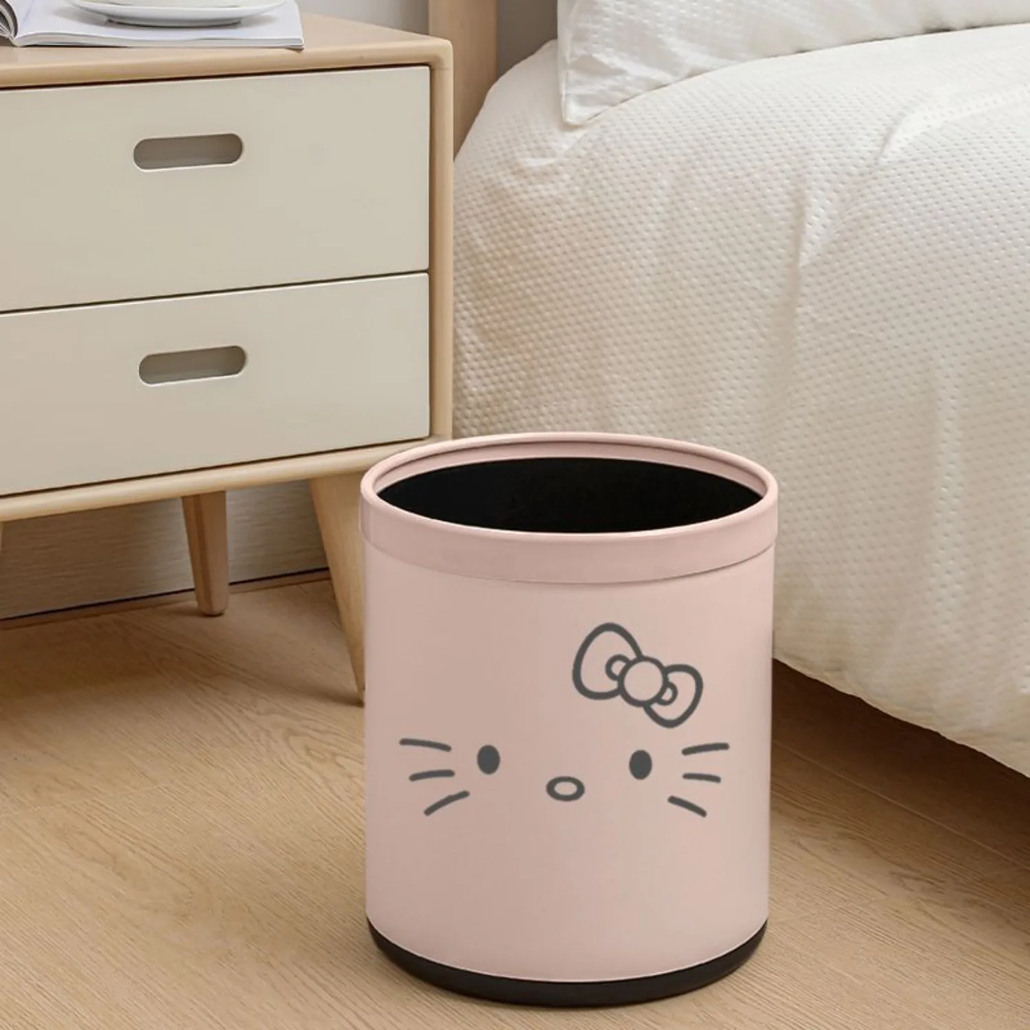 2026 Cute Sanrio HelloKitty My Melody Trash Can Home Decor Cartoon Anime Kawaii Ins Style for Bedroom Kitchen Holiday Gifts Toys view 2