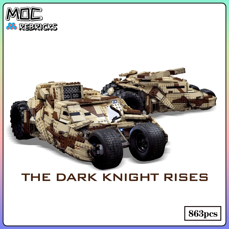 New Dark Knight TDKR Missile and Cannon Tumbler MOC Bricks Building Block Toys Model DIY Collection Sets Child Christmas Gifts