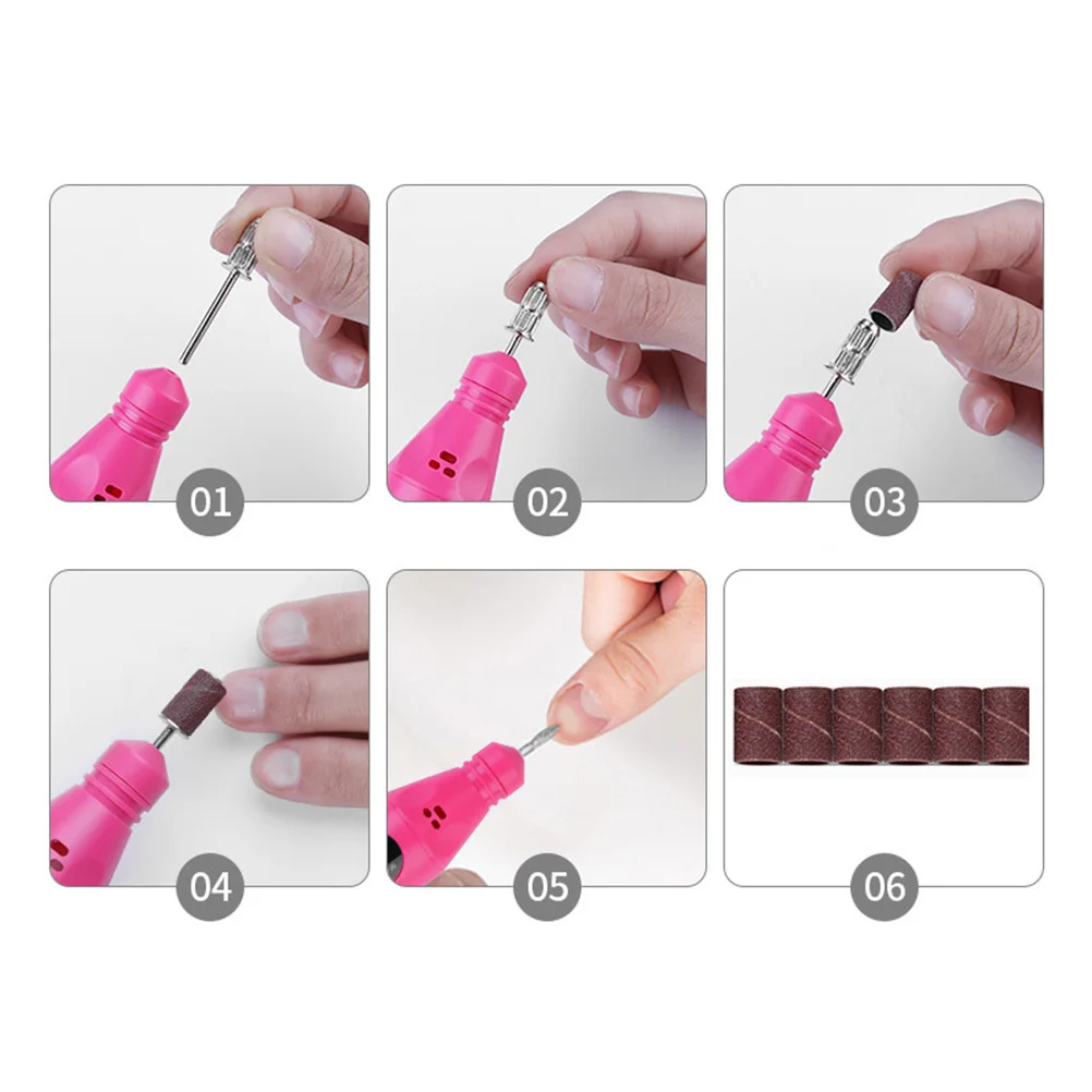 

Electric Polisher Pen Portable Manicure Tool Usb Rechargeable Nail Sander For Nail Art Exfoliating Polishing Home Use