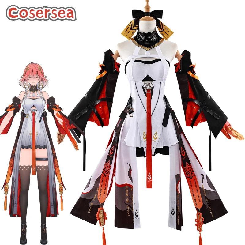 

Cosersea Changli Cosplay Costume Game Wuthering Waves Jinzhou Magistrate Counselor Changli Women Dress Halloween Outfit Fullset