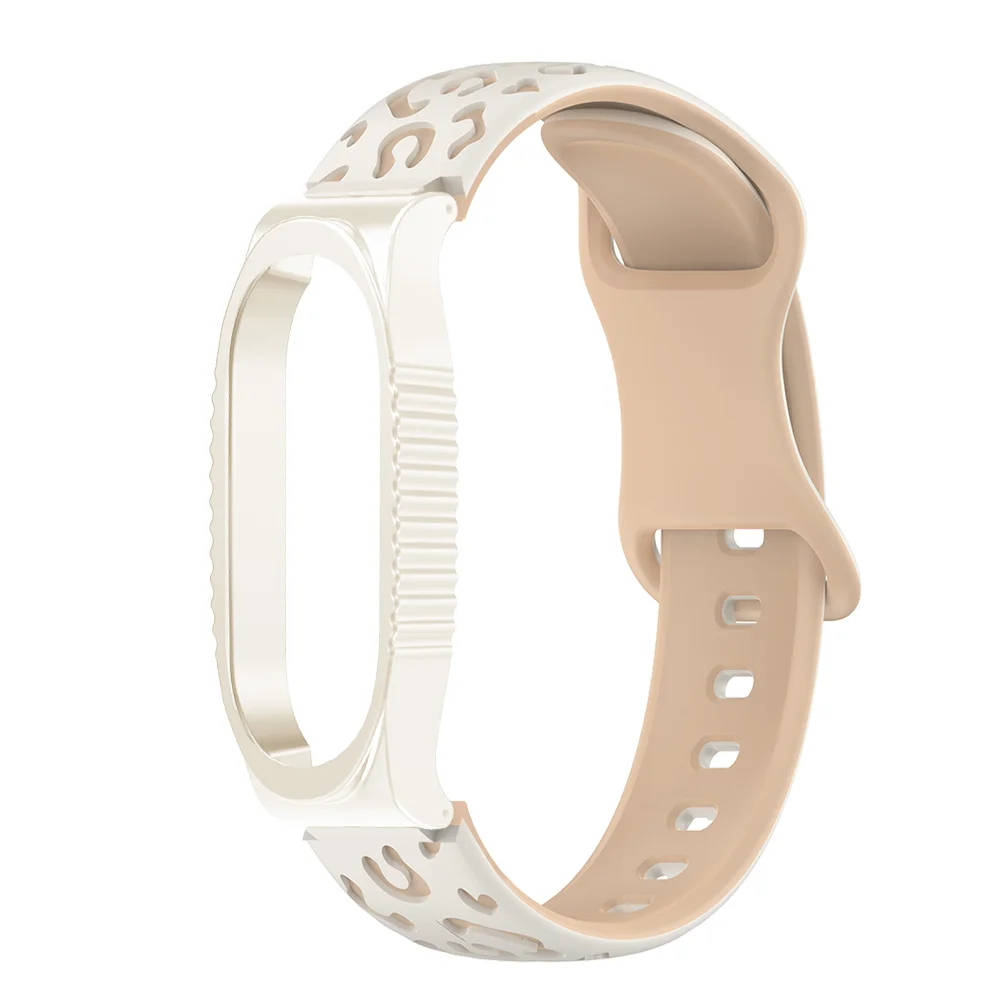 

Leopard Print Silicone Watch Strap & Protective Case For Xiaomi Mi Band 3 4 5 Bracelet Durable Quick Release Smart Watch Band