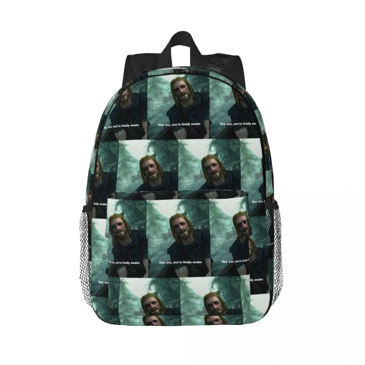 

Hey You You'Re Finally Awake Skyrim Backpack Hot Sale Daypack Large Capacity Boys Girls BookBag Shoulder Bag for Kids School Bag
