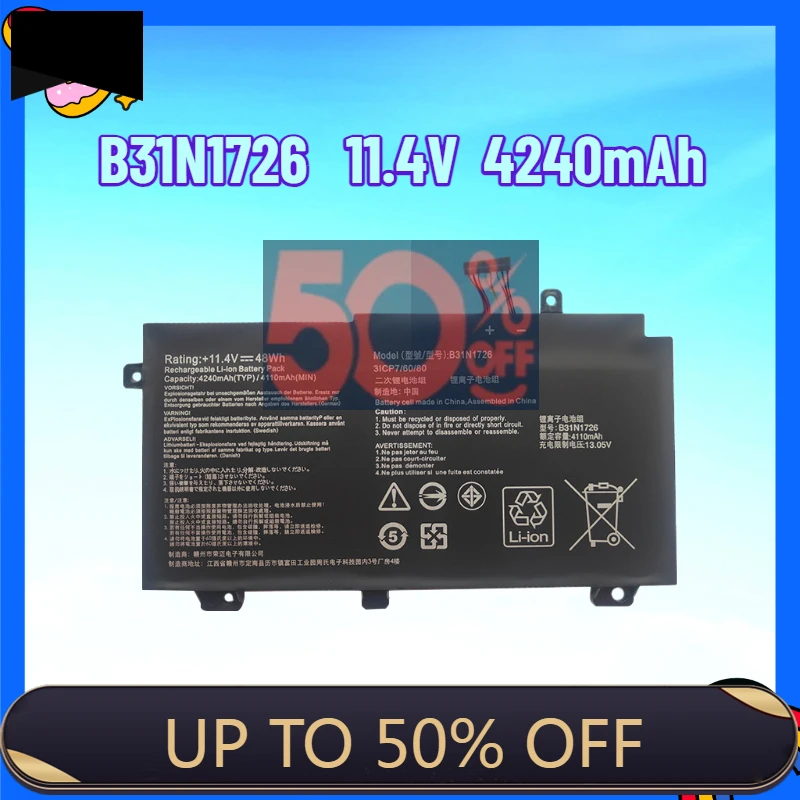 

Suitable for ASUS B31N1726 FX80GE/GM FX86FE/FM FX504 FX505 Laptop Battery