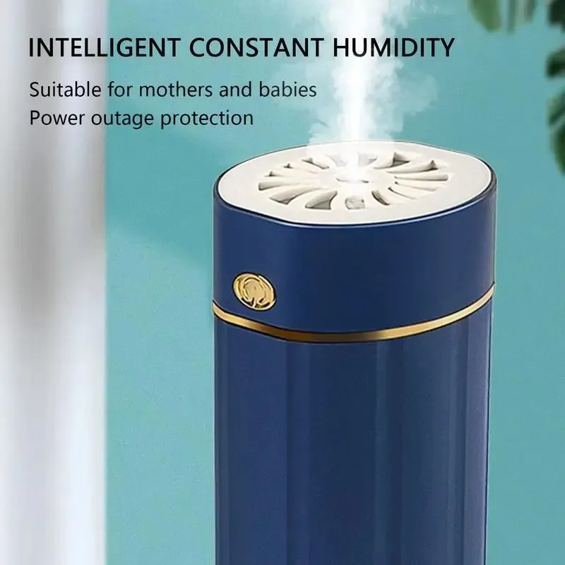 مرطب مكتبي محمول، مرطب رذاذ بارد، معطر هواء للسيارة مع شحن USB، ضوء محيط ملون LED