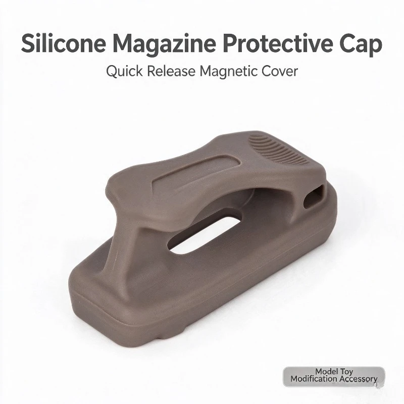 Magnetic Snap Silicone Guard Lid, Quick Detach M4 Style Mag Protective Cap, Shockproof Cover for Hobby Simulation Mod Fitting