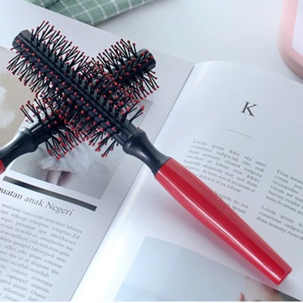 Professional Curly Hair Styling Round Comb Hairdressing Anti-static Roller Comb Plastic Cylindrical Hairstyle Massage Hairbrush