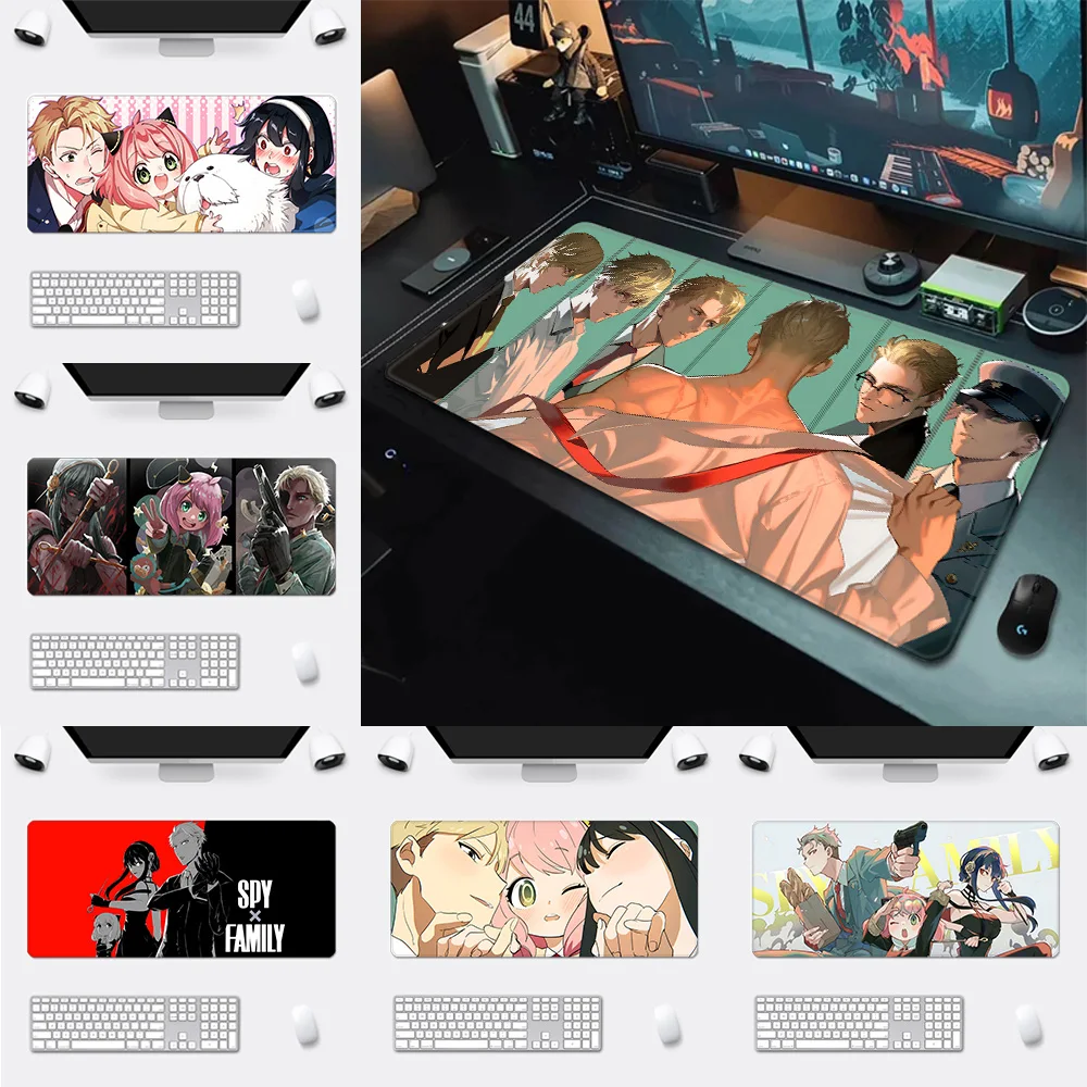 Anime Spy X Family Mousepad HD Printing Computer Gamers Locking Edge Non-slip Mouse Pad XXL90x40cm Keyboard PC Desk Pad