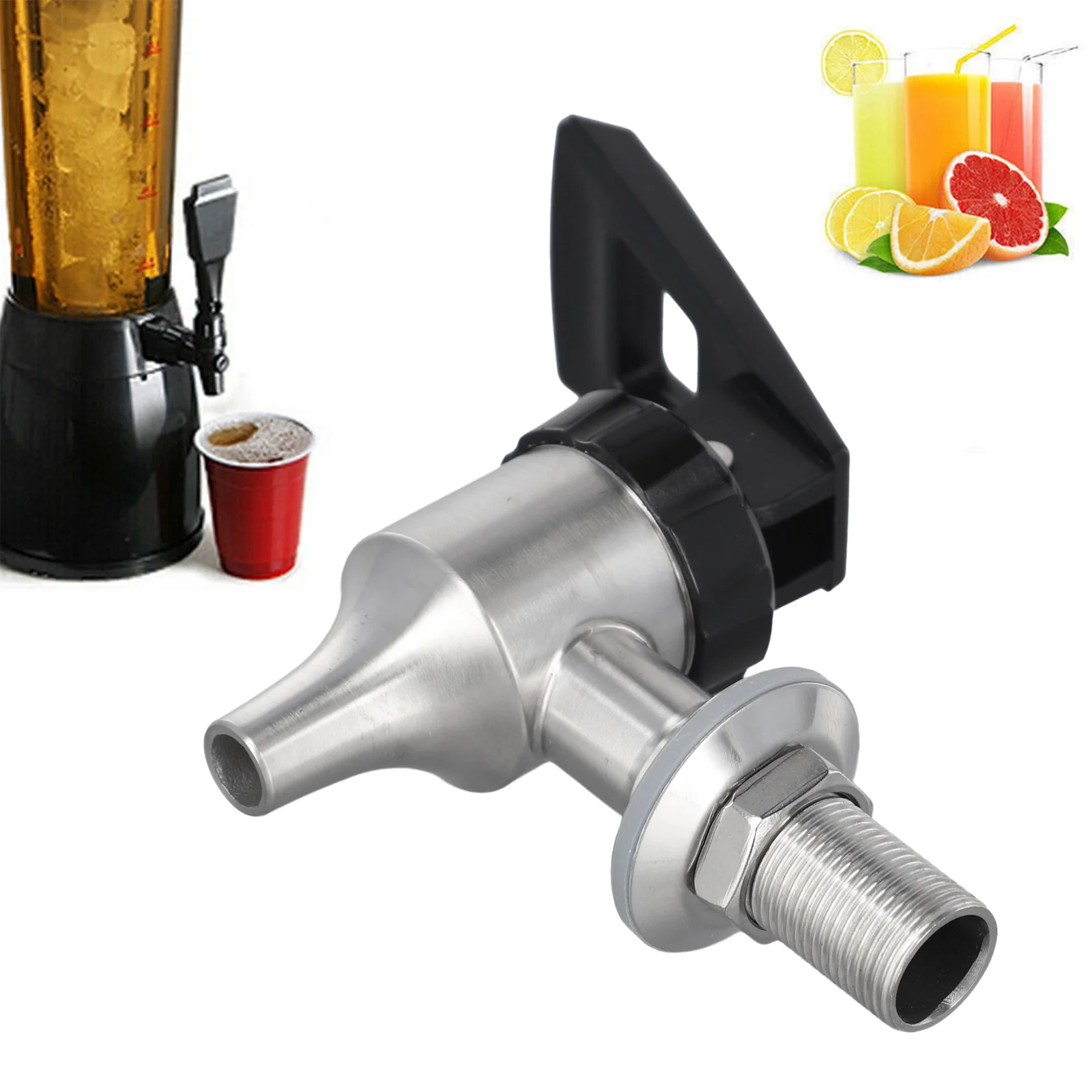 

304 Stainless Steel Beverage Dispenser Spigot Juice Cold Drink Wine Keg Faucet Home Brewing Wine Making