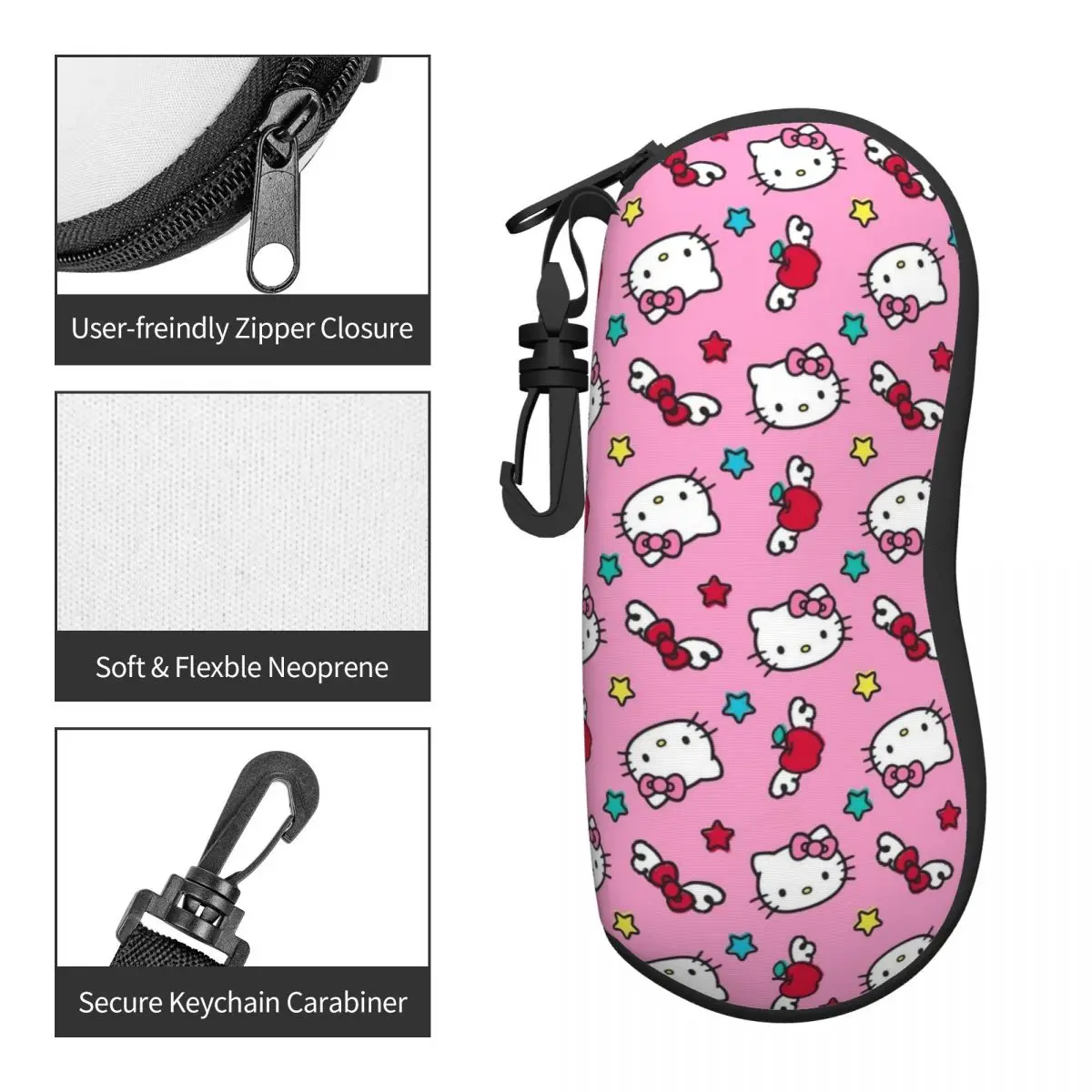 Pink Hello Kitty Cartoon Glasses Case Printing Eyewear Box Print Eyeglasses Box