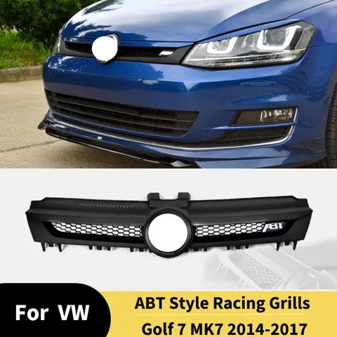 For Volkswagen VW Golf 7 MK7 2014 2015-2017 Car Front Bumper Grilles Hood ABT Style Racing Grills body kit Accessories Tuning