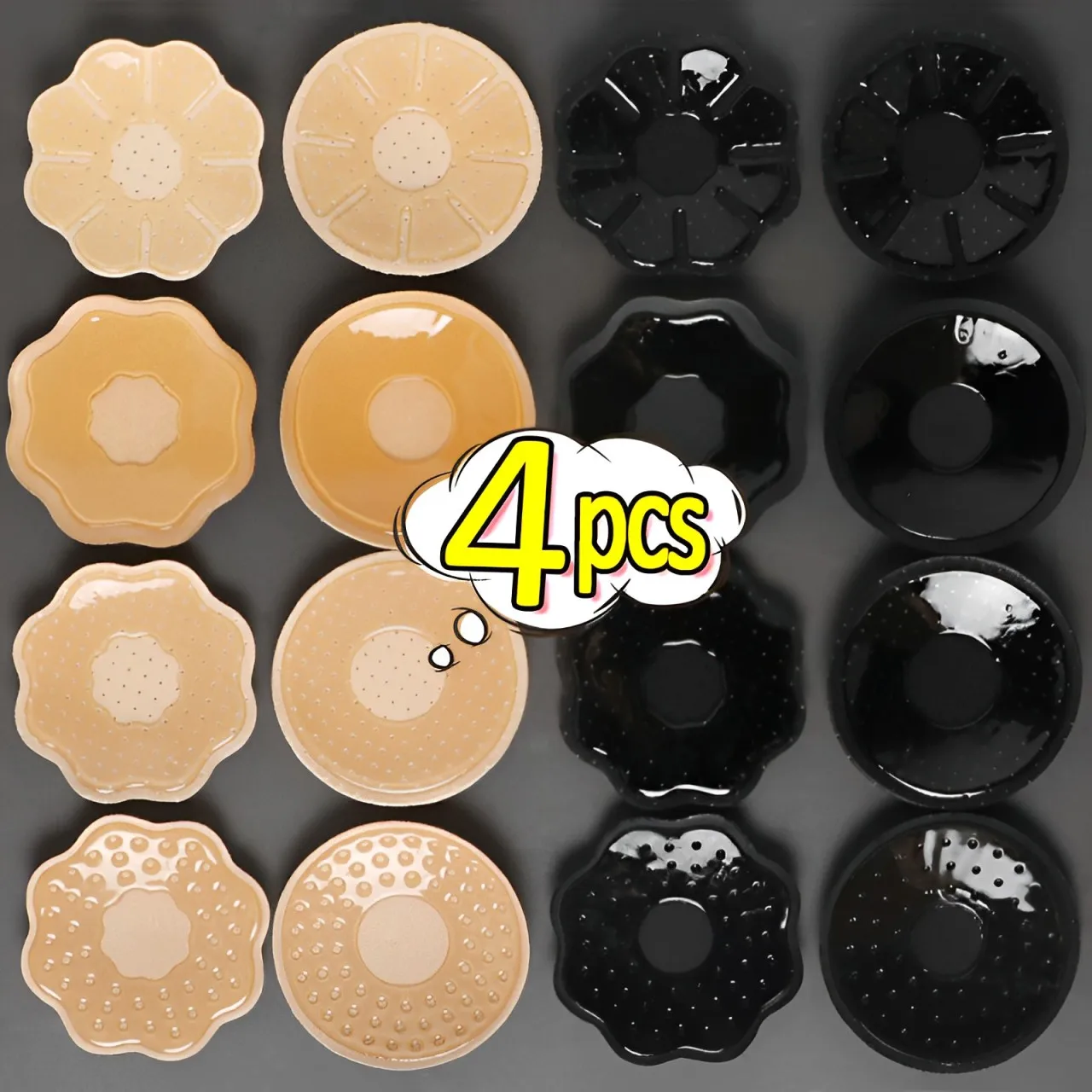 Reusable Breast Petals Invisible Strapless Bra Pasties Self Adhesive Nipple Cover Silicone Sexy Bra Pads For Women Party Dress