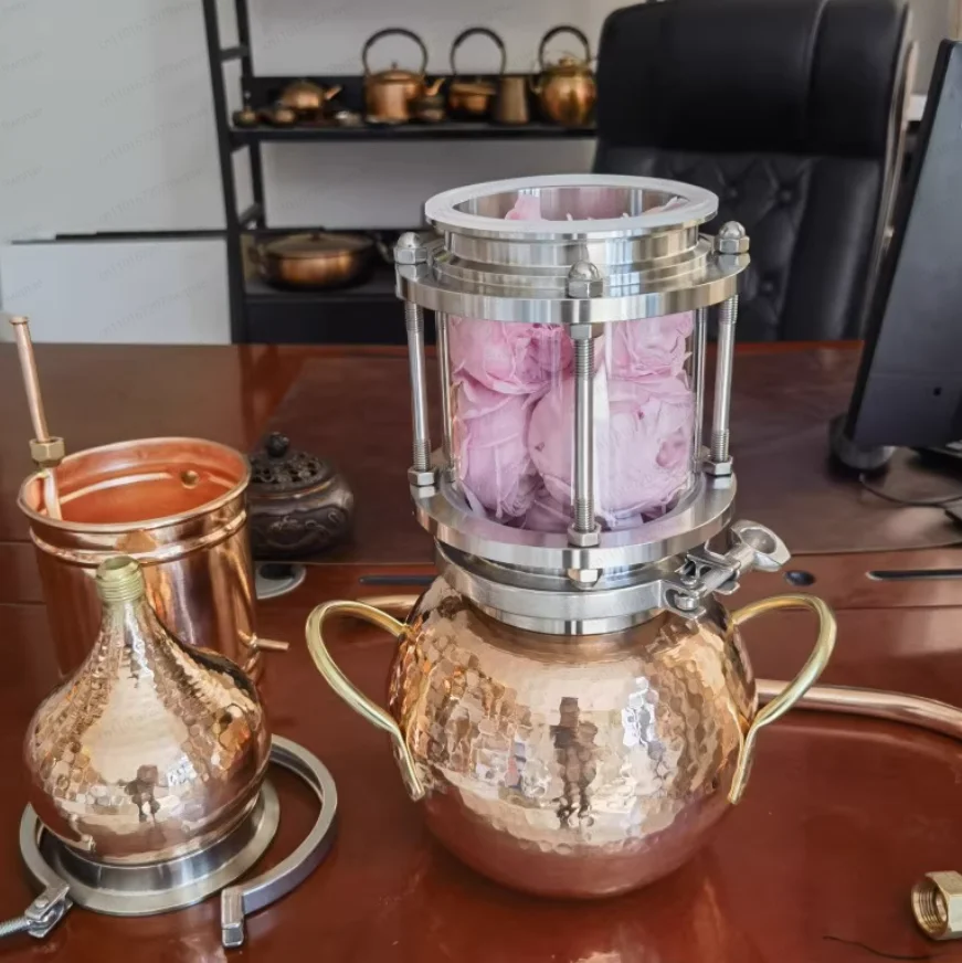 Ancient Method Distillation Equipment | Small Pure Copper Still for Homemade Liquor & Hydrosol
