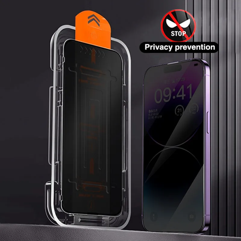 

Чехол для телефона для защиты экрана Iphone 14 13 12 11 Pro Max Mini из закаленного стекла Iphone Xs Max Xr X 14 Plus Установка с автоматической пылью Re