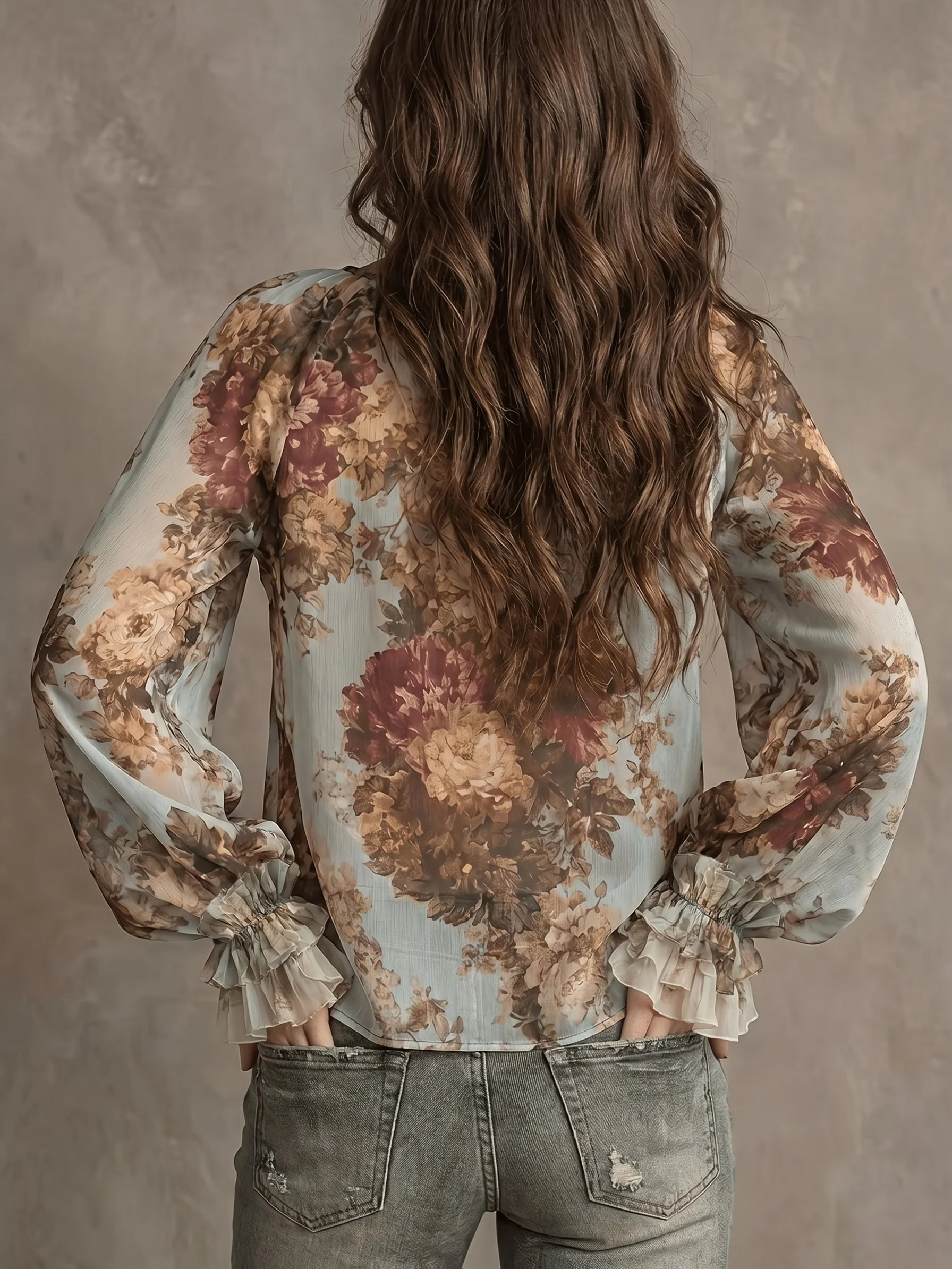 Women's Vintage Floral Print V - огляд і ціна Vintage Fashion Girl