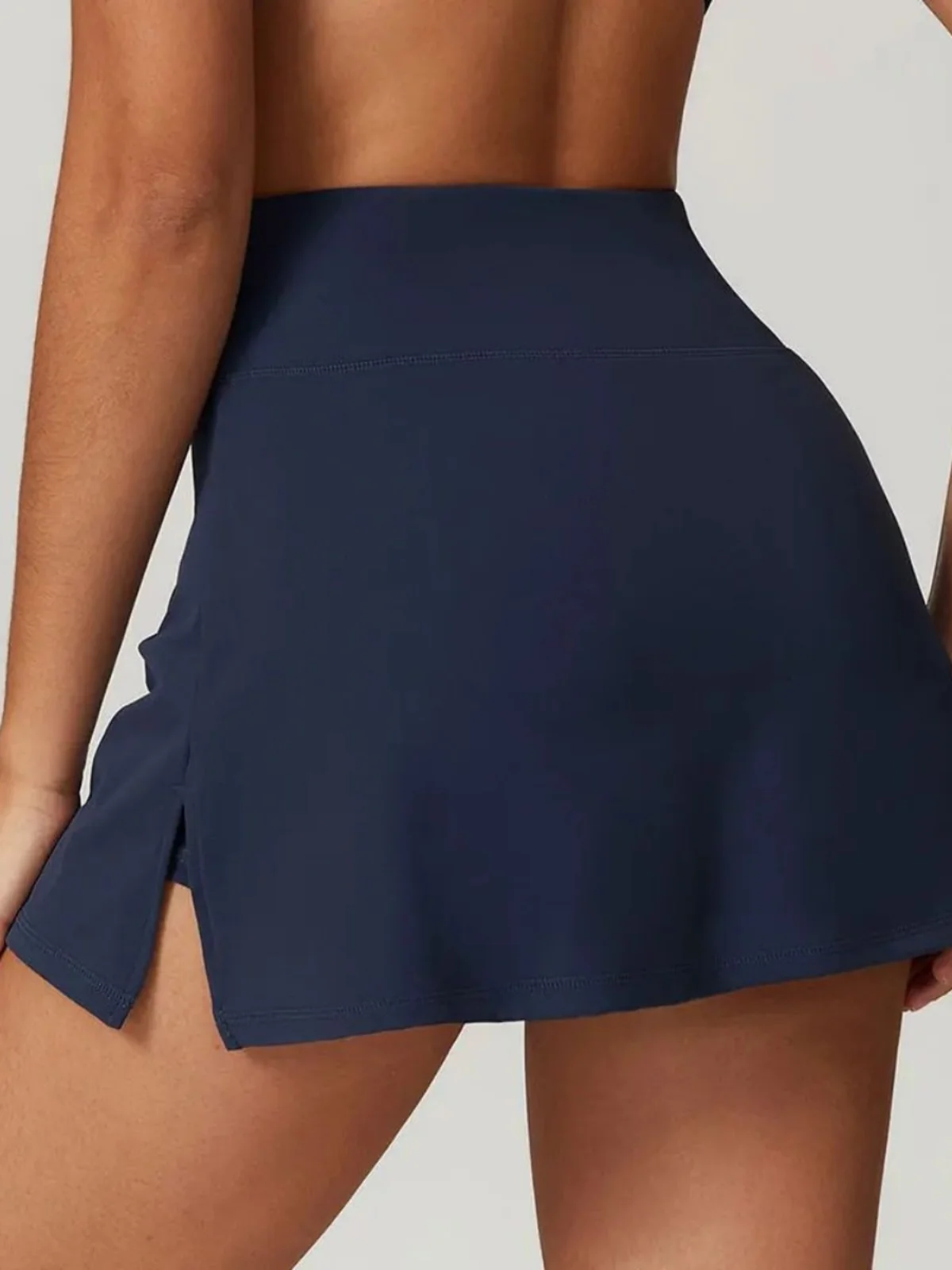 تنورة رياضية عالية الخصر للنساء، سراويل كاجوال عصرية ضيقة، مقاس عادي، رفيعة عالية الخصر، رياضية