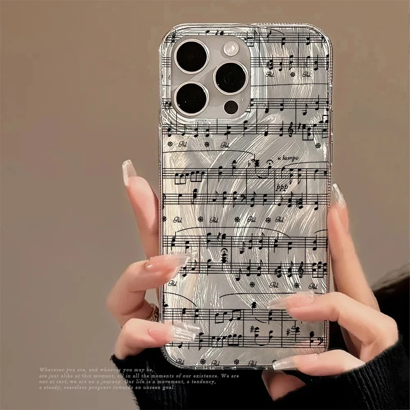 Fun Letter and Musical Note Phone Case For Samsung Galaxy A16 A15 A14 A26 A25 A24 A36 A56 S25 Ultra S24FE S23 Plus S22 S21 Cover