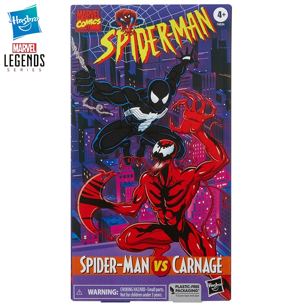 

В наличии Hasbro Marvel Legends Series Spider-Man Symbiote & Carnage, 2 упаковки, аниме-фигурка, хорошая коллекционная модель игрушки