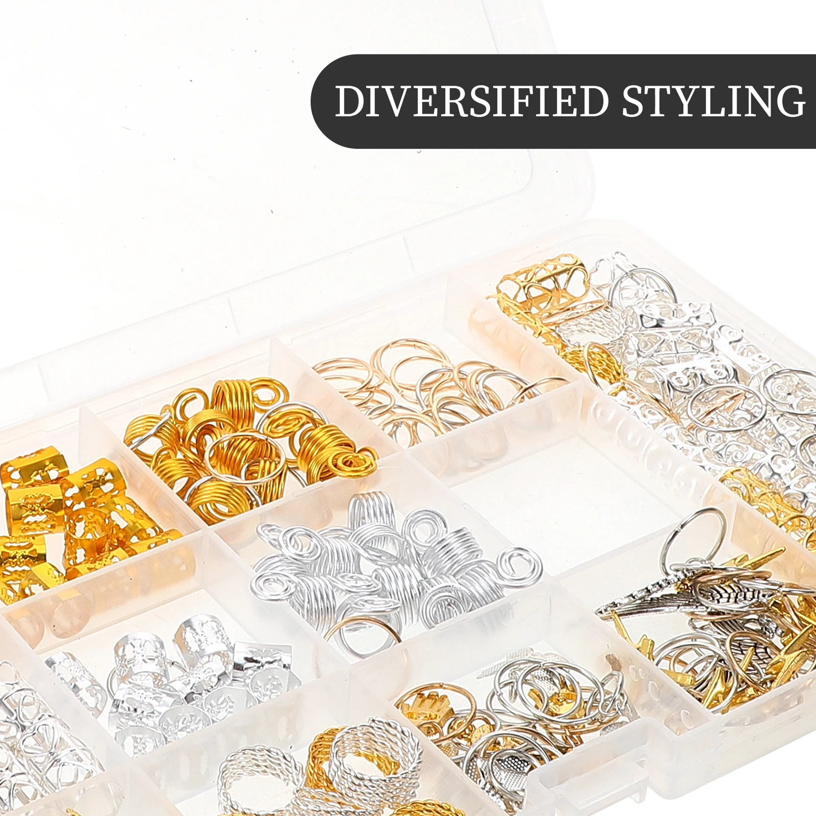 

185pcs Hair Extension Ring Accessories Zinc Alloy Decorations Dreads Charm Beads Jewelry Braids Reusable Easy Remove Fit Styles