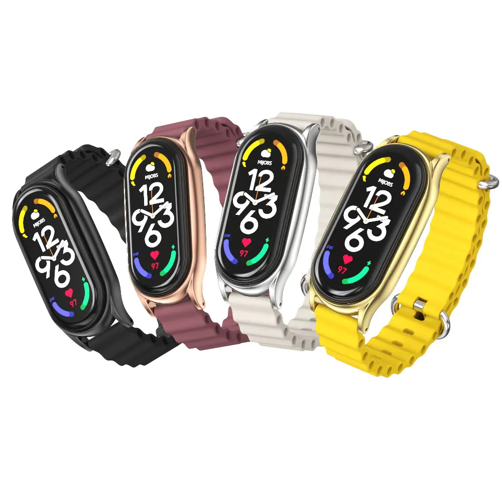 Bracelet de rechange en Silicone pour Xiaomi Mi Band 7 6 5 4 3, accessoires de montre intelligente
