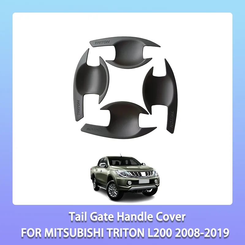 

Auto Door Handle Bowl Cover for MITSUBISHI TRITON L200 2015-2019 Car Door Handle Bowl Cover black color Trim
