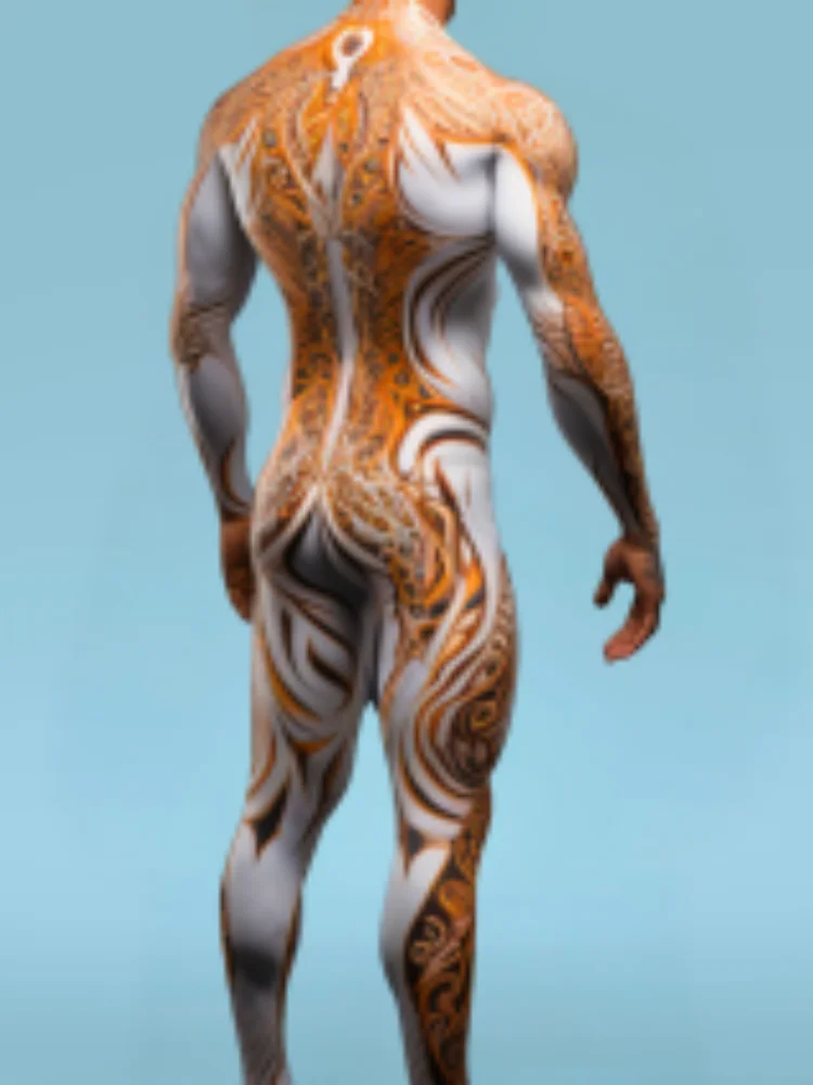 Mechanischer Cyberpunk-Bodysuit für Herren mit Reißverschluss, Zentai 3D-Bodysuit, Halloween-Party-Cosplay-Kostüm, Stretch-Jumpsuit 2026 – Detail 8