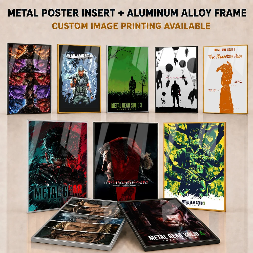 Metal Gear Solid Framed Metal Print Customized Intense Combat Operation Wall Art Ideal For Game Room And Player Collector Gift