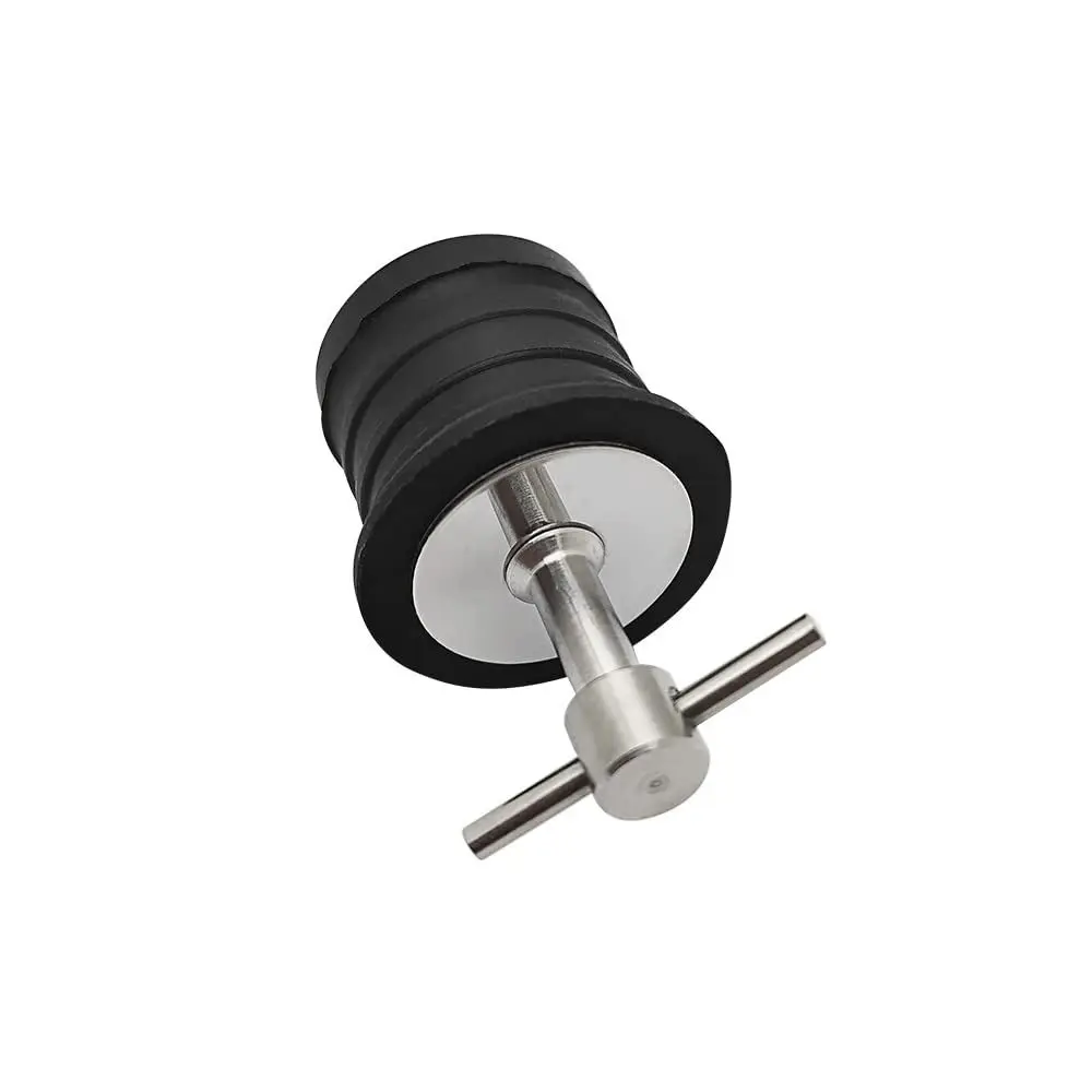 Plated T-Handle Boat Drain Plug Twist -Turn Easy To Install Marine Rubber Plugs Seal Design Cross Boat Accessories Fishermen