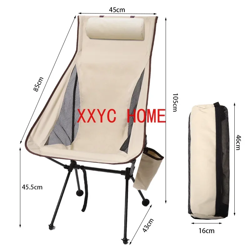 Adult Widened Outdoor Folding  Portable Leisure Sketching Chair Beach Camping Fishing Chair Aluminum Alloy Folding Chair