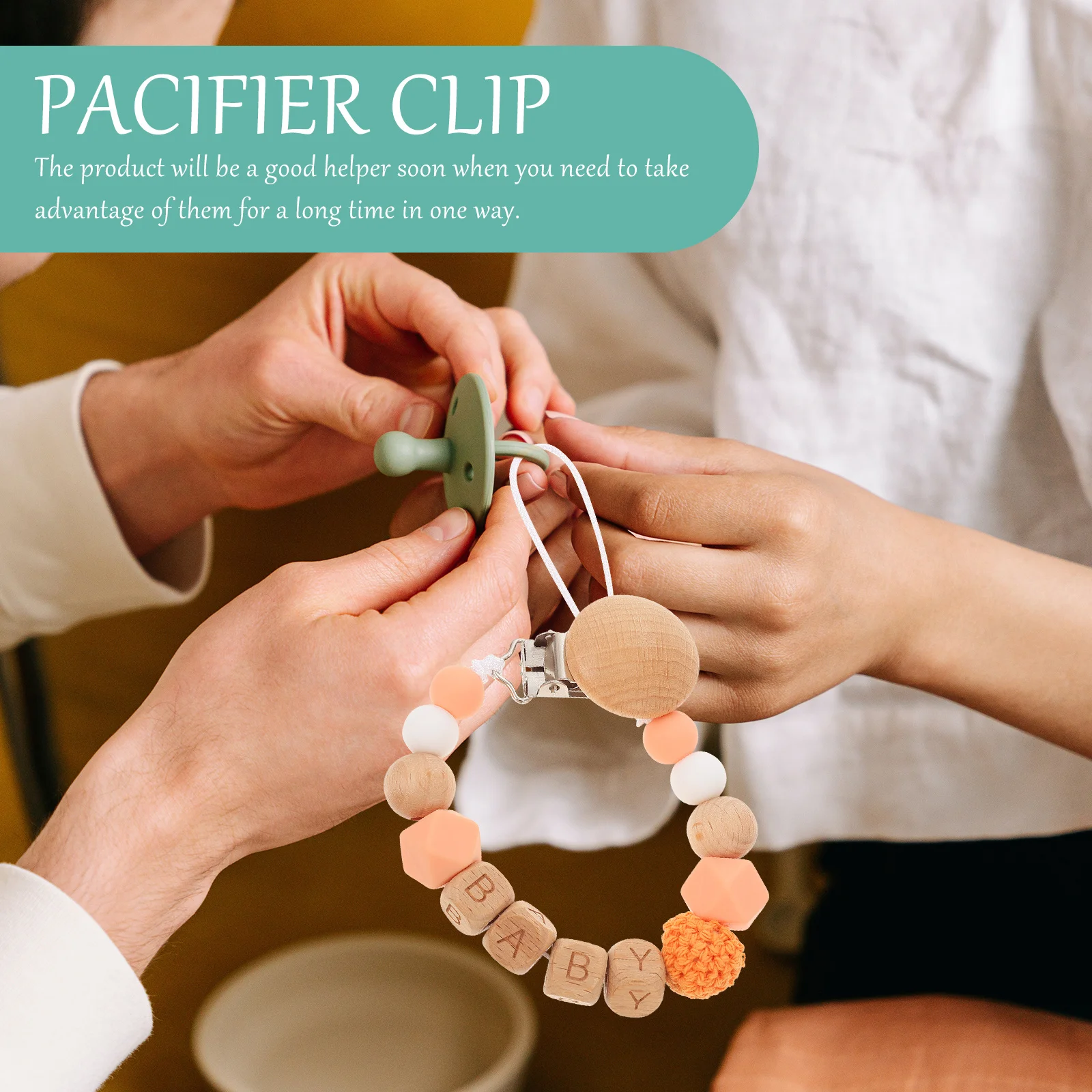 10 個おしゃぶりラウンドおしゃぶりクリップクリップ 30 ミリメートルラウンドナチュラルおしゃぶりホルダーベビーキッズベビーカーカーシートアタッチメント用