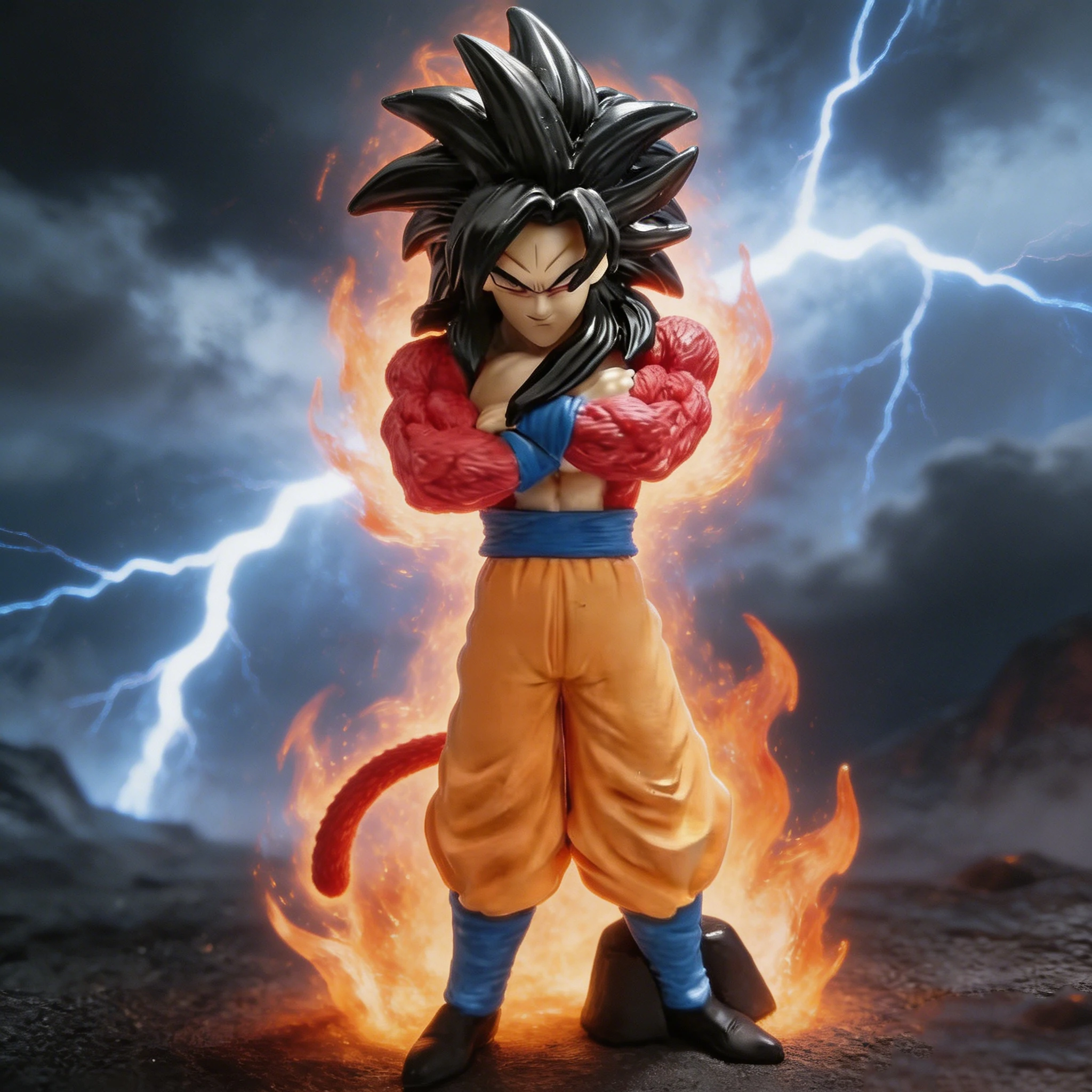 14CM Anime Dragon Ball Z Figur Son Goku Figur SSJ4 PVC Actionfigur Sammlermodell Spielzeug Geschenke