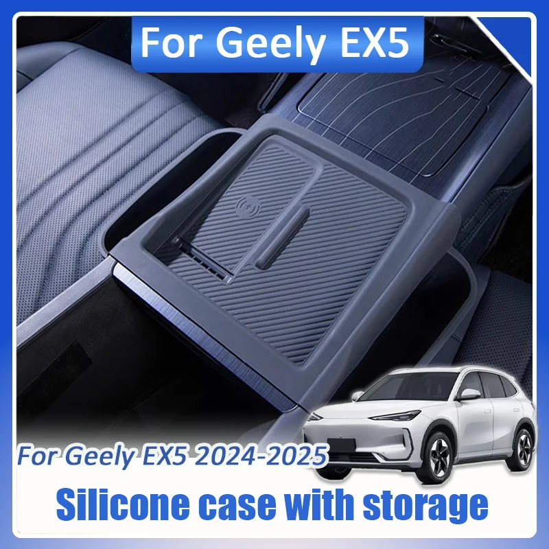 

Для Geely EX5 Galaxy E5 2024 2025 центральная консоль беспроводная зарядка силиконовый защитный коврик с модификацией хранения LHD