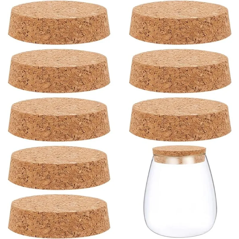 12Pcs Wooden Tapered Cork Plugs Burlywood Soft Wood Corks for Wine Beer Bottle Crafts 2.4inch in Diameter 15mm Thick