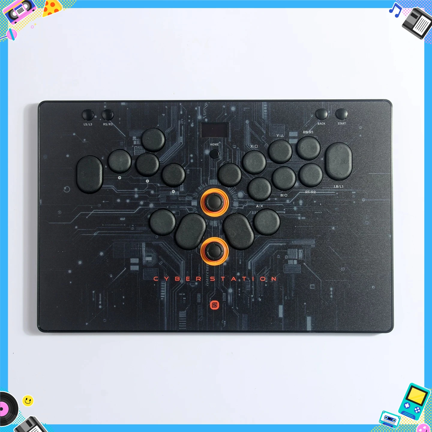 CS08 Hitbox Fighting Game Keyboard Panel Customized with Joystick PETG Printing Shell Ergonomics Gaming Mechanical Keyboard DIY