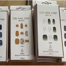 1Sheet Multicolor Decals Gel Nail Stickers for UV Lamp Semi Cured Gel Nails Strips High Quality Use 100% Nail Art Manicure