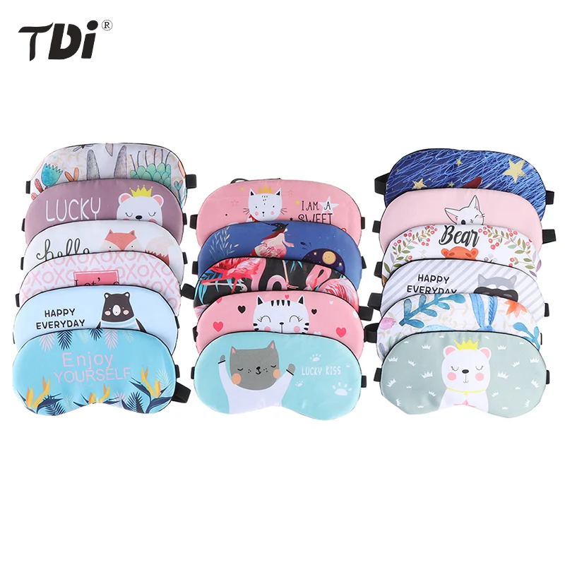 Creative Lovely Cotton Sleeping Mask Eyepatch Eye Cover Relax Sleeping Aid Eye Patch Shading Eye Mask