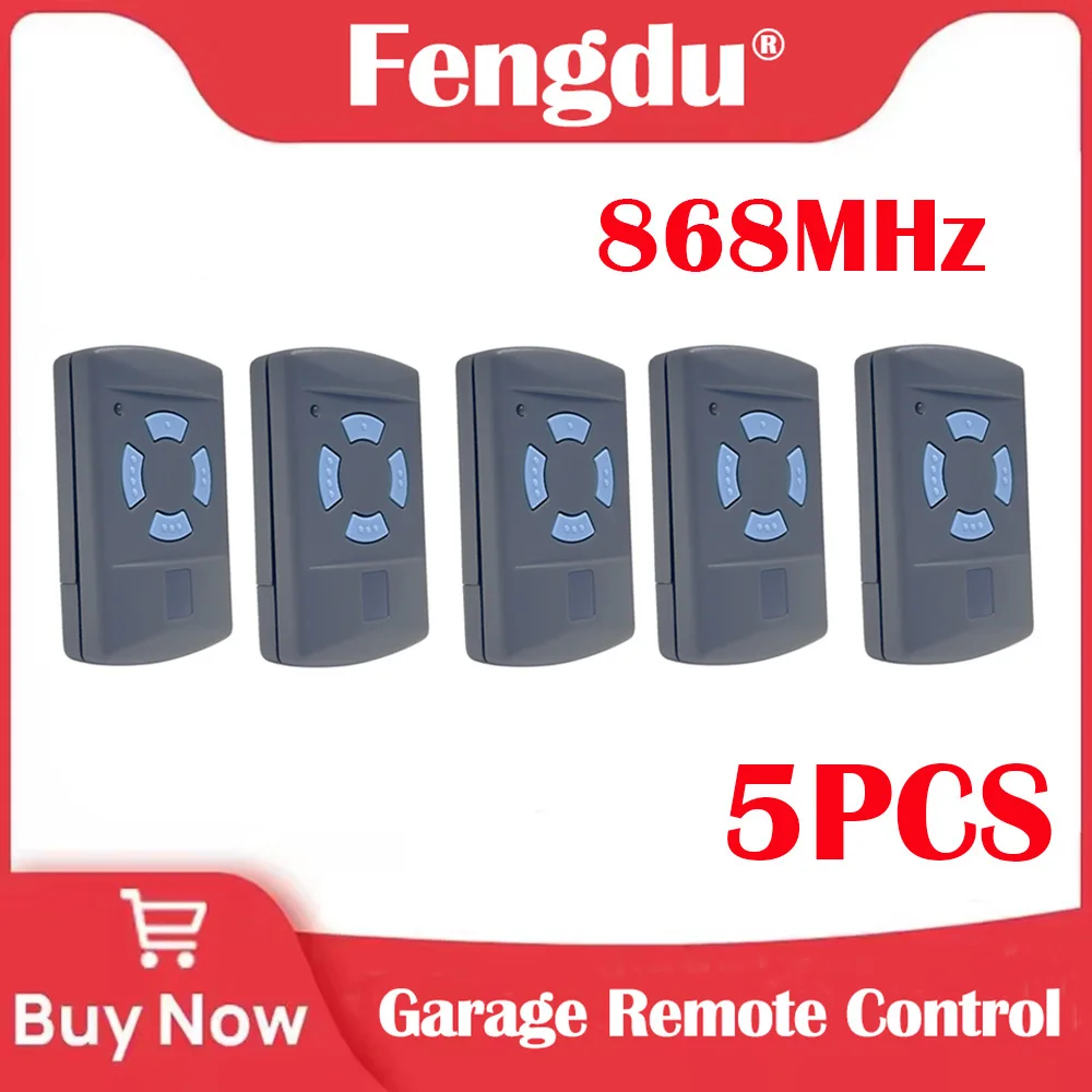 

868,35 МГц 5 шт. фиксированный код HSM2 HSM4 сменный передатчик дистанционного управления для гаража с синей кнопкой