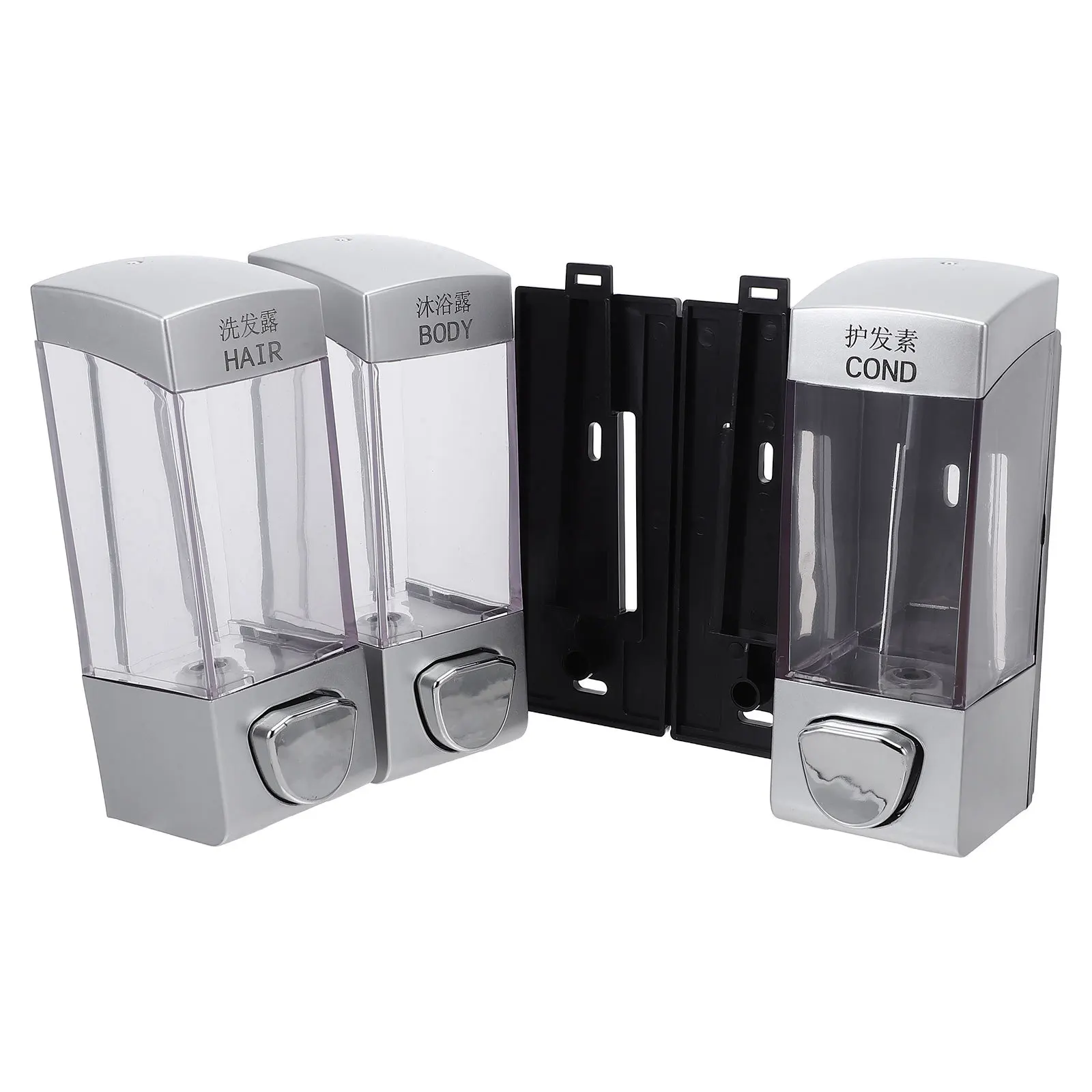 

Soap Shampoo Lotion Dispenser with 3 Outputs Wall Mounted Pump for Bathroom Shower Gel Storage Convenient Usage Design