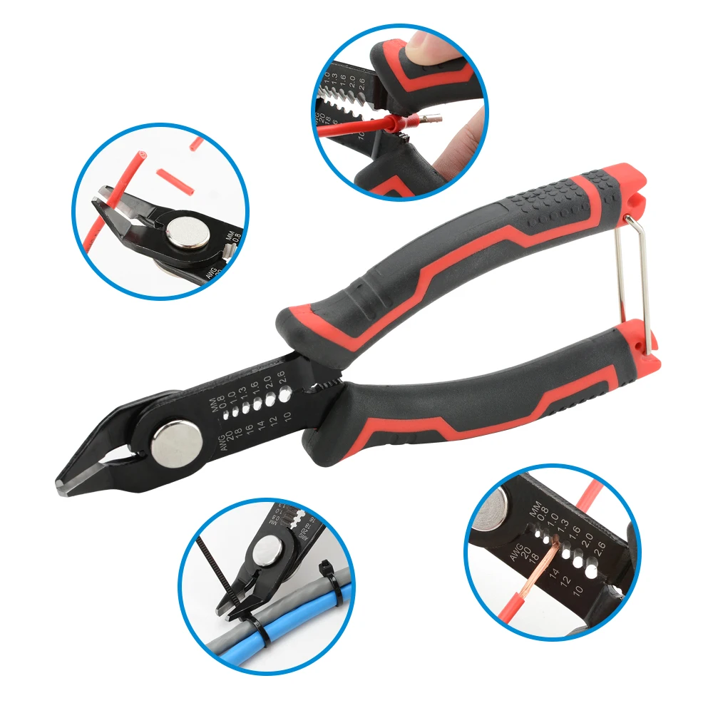 Multi-Functional Electrician Wire Stripper & Crimper Tool - Perfect For Peeling & Network Cabling