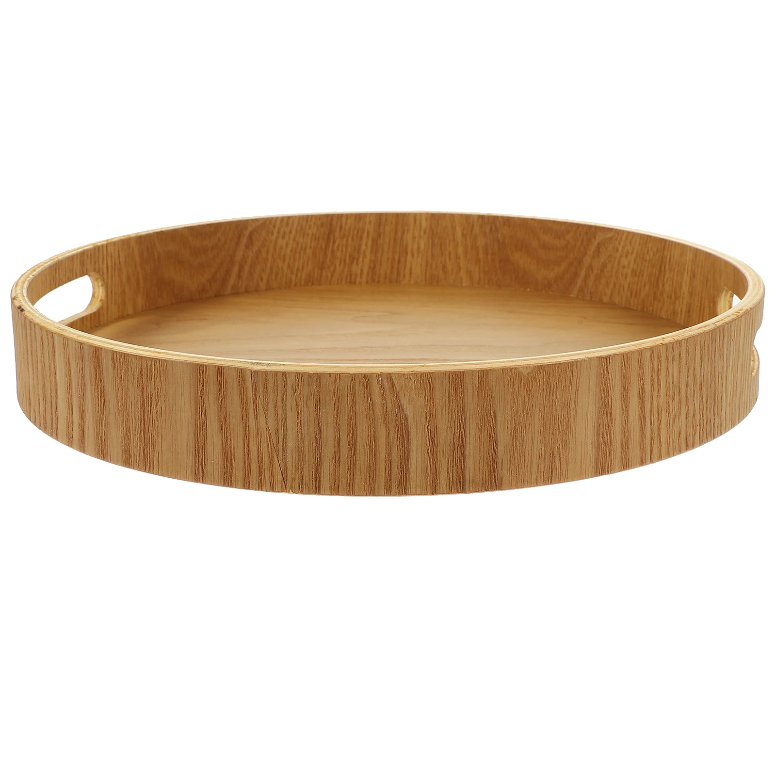 

Wooden Round Tray 27x4 Tea H Serving Snack Fruit Storage Tray Kitchen Restaurant Decorative Plates Wood Material Household