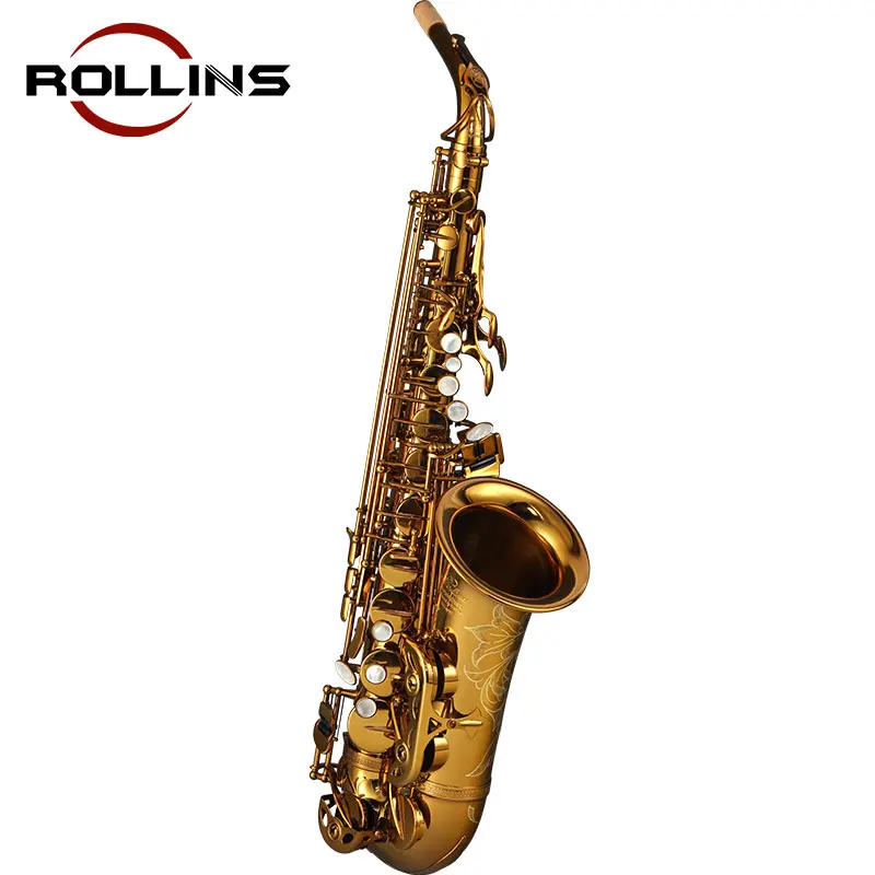 Musical Instruments High F# Eb Key Golden Lacquer Alto Saxophone RSA-9902