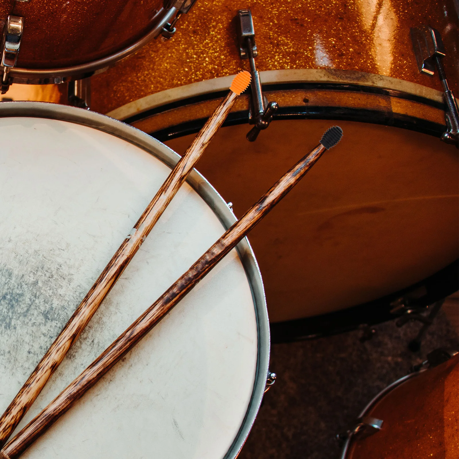 

8Pcs Drumstick Silent Cover for Mute Drums Practice Compatibility Secure Fit Drumming Silicone Replacement Tips Set