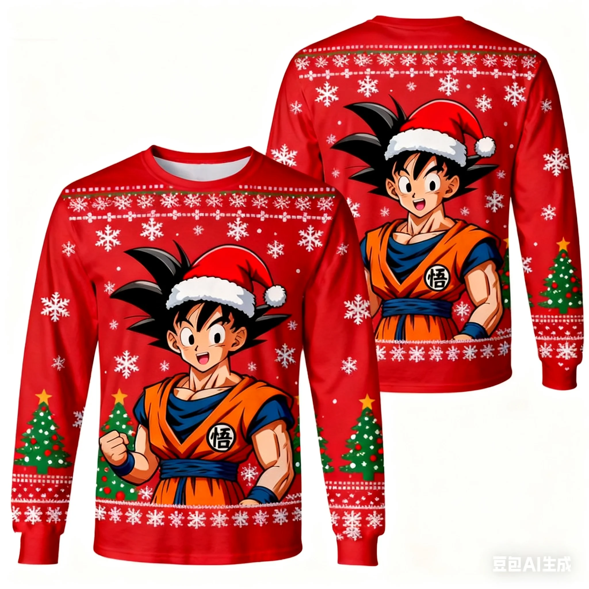 

Dragon Ball Z Goku Christmas Special Edition Long Sleeve T-shirt Adult Kids/Adults Autumn/Winter Sweatshirt Kids Christmas Gift