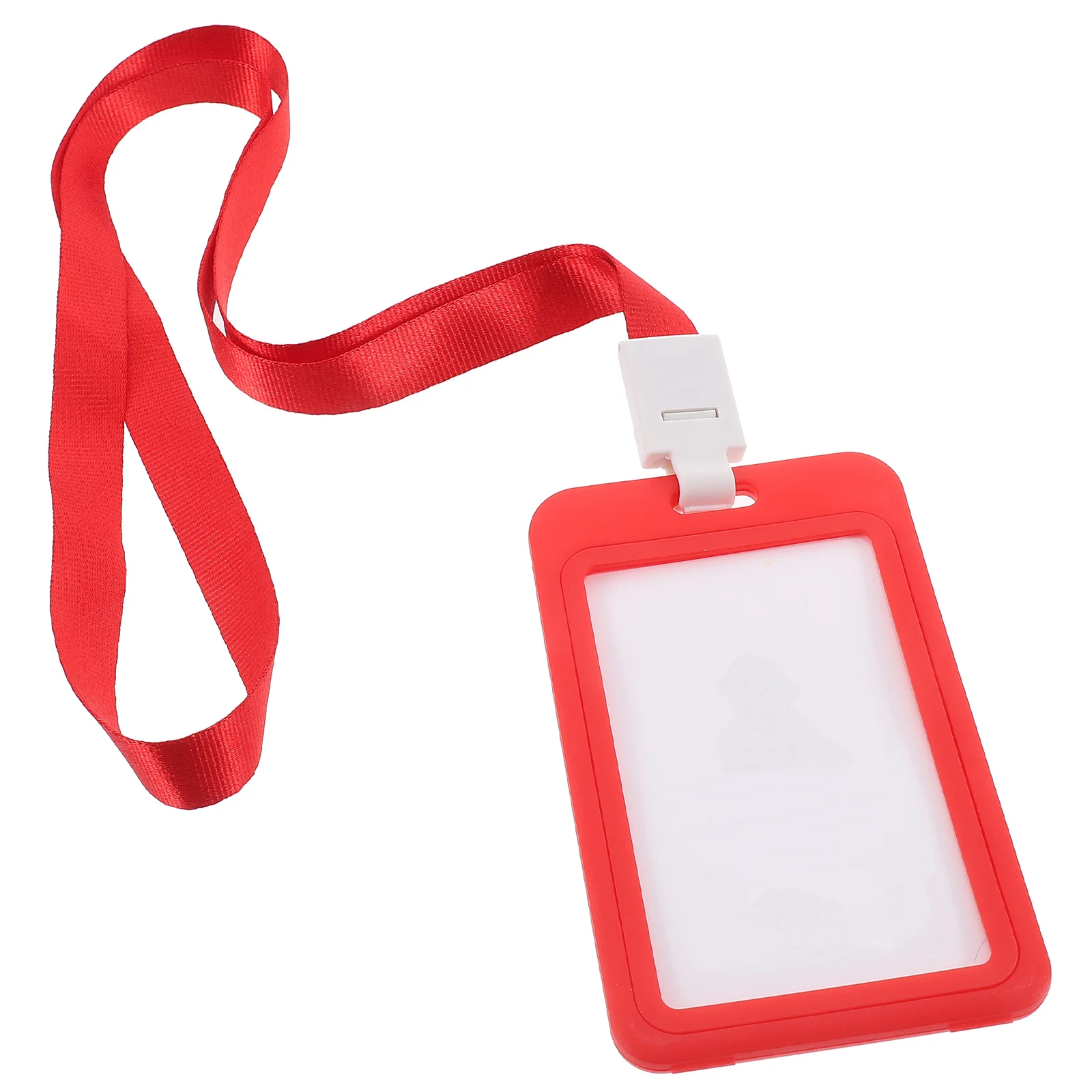 

Clear Card Sleeves Badge Holder ID School Bus Cards Plastic Lanyard Name Tag Chest Card Keeper Student Teacher Use