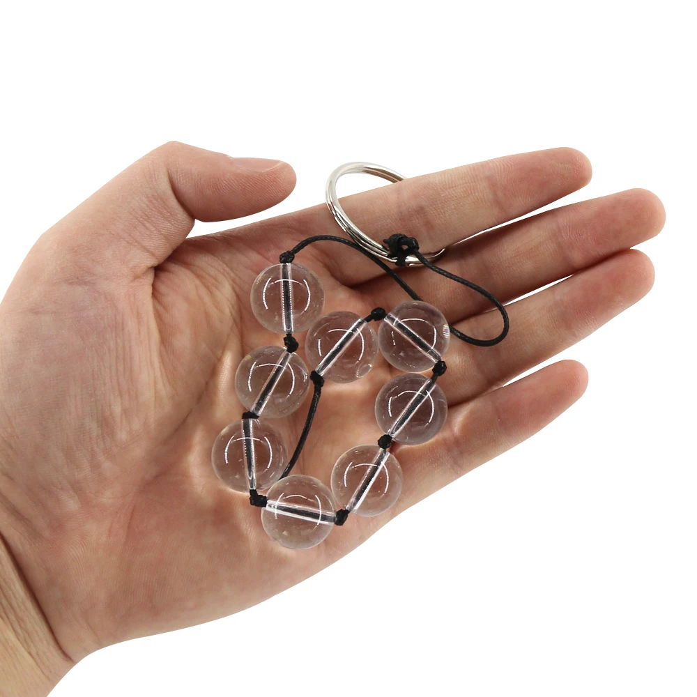 Anal Glass Beads Long Anal Plug Crystal Glass Ball Butt Plug Expander Erotic Gay Sex Toy Anal Stimulate Ball Auns Dilator